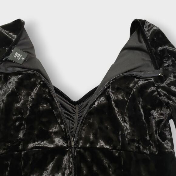 Hot Topic Cosmic Aura Black Velvet Corset Dress Sz 2X Goth Renaissance Halloween - Picture 5 of 11
